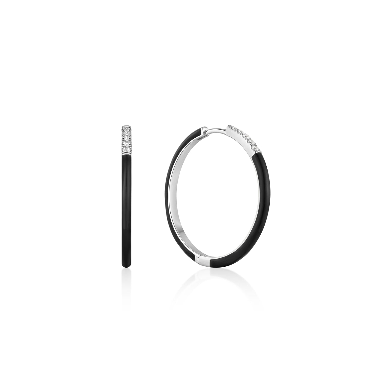 Ania Haie Black Enamel Hoops