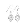 Sterling Silver Filigree Drop Hook Earrings
