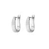 Sterling Silver Pave Cubic Zirconia Huggies