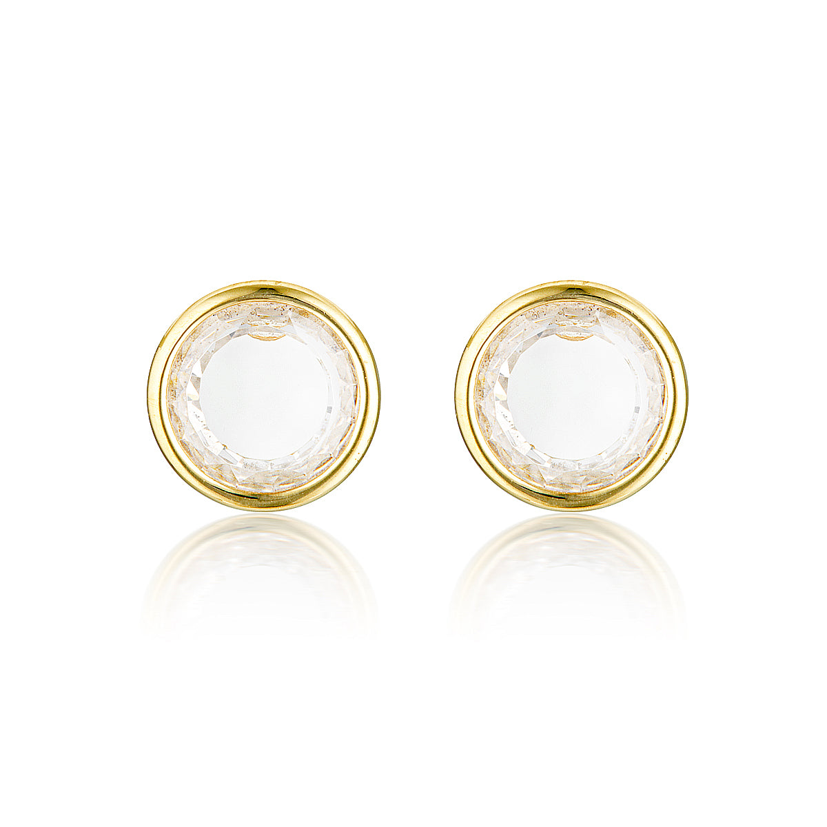 Sliced Stone Stud Earrings