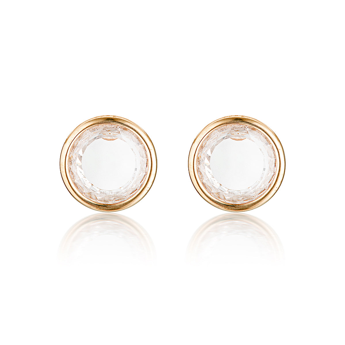 Sliced Stone Stud Earrings