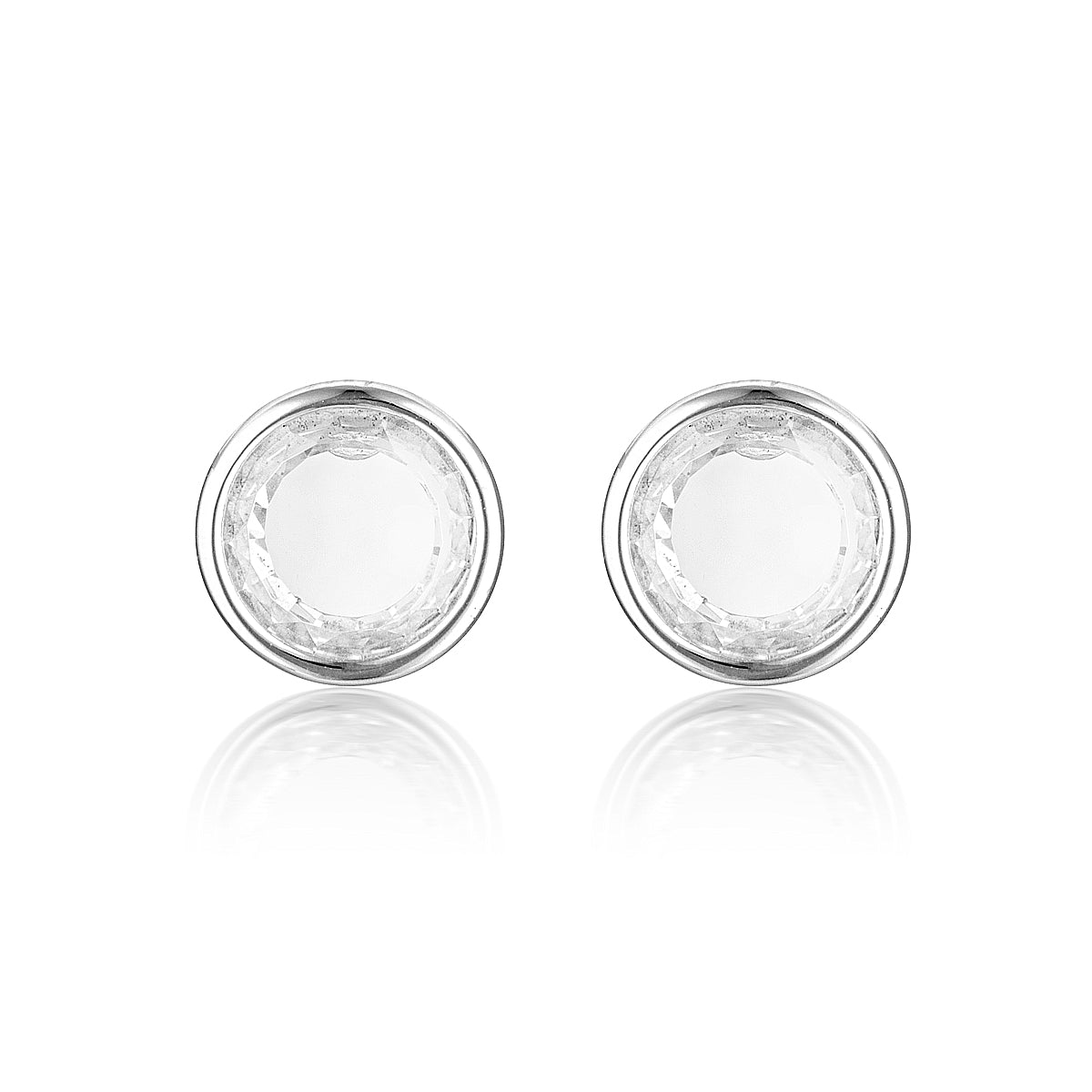 Sliced Stone Stud Earrings