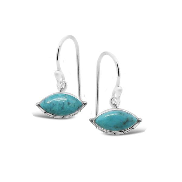 Sterling Silver Turquoise Hook Earrings