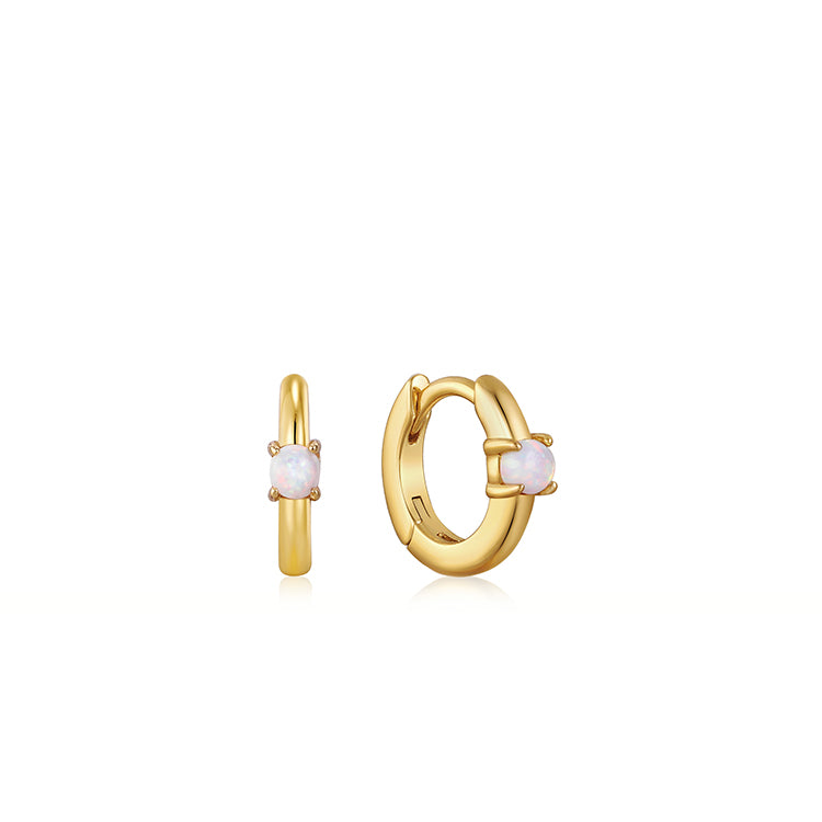Ania Haie Gold Plated Opal Huggies