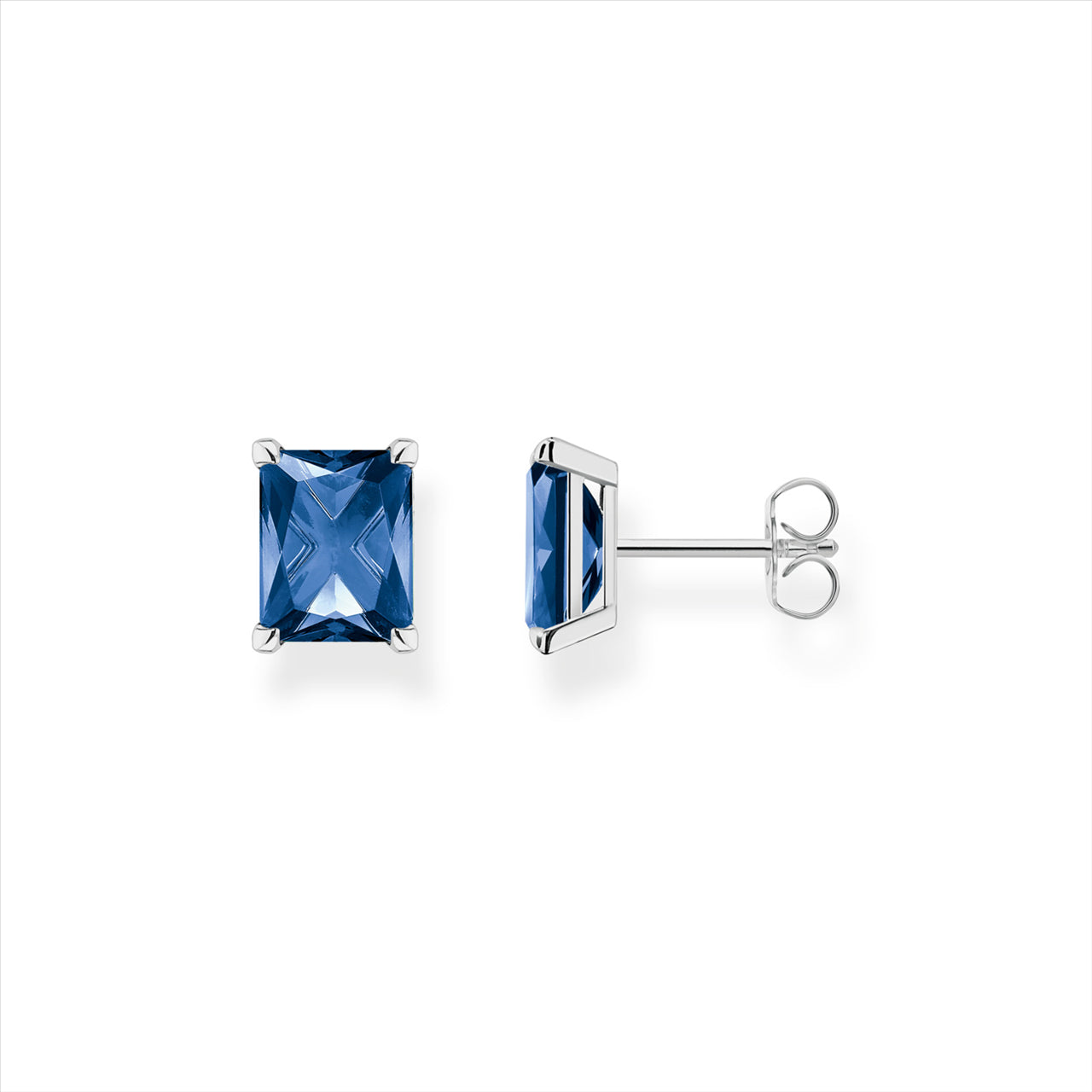 Thomas Sabo Sterling Silver Blue Cubic Zirconia Stud Earrings