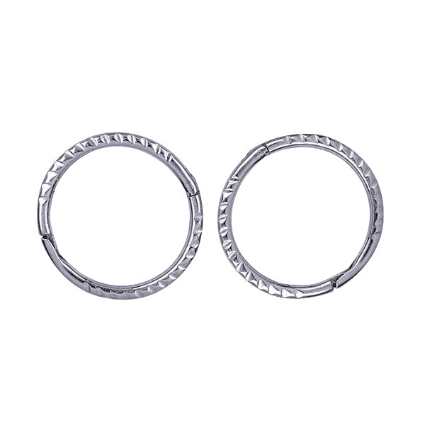 Sterling Silver Ss Solid 10Mm I.D. Twist Sleepers