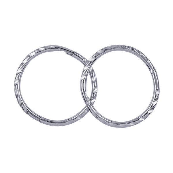 Sterling Silver Solid 12Mm I.D. Twist Sleepers