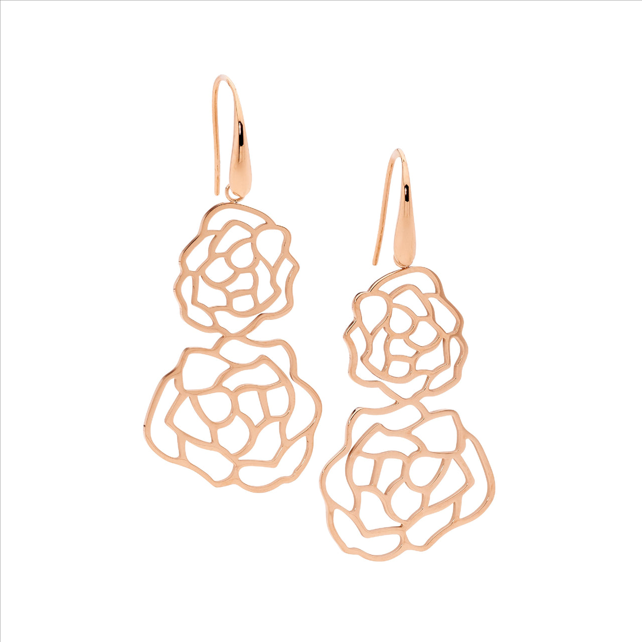 Ellani Gold Plated Double Flower Hooks