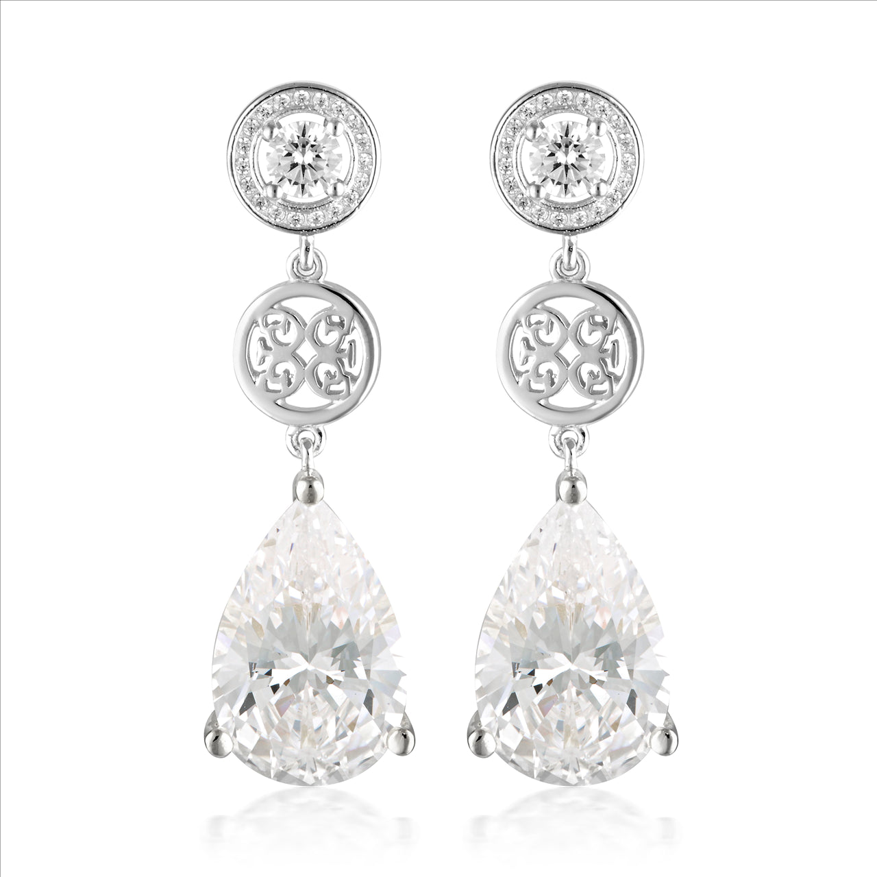 Georgini Memento Rodioum Plated Cubic Zirconia Studs