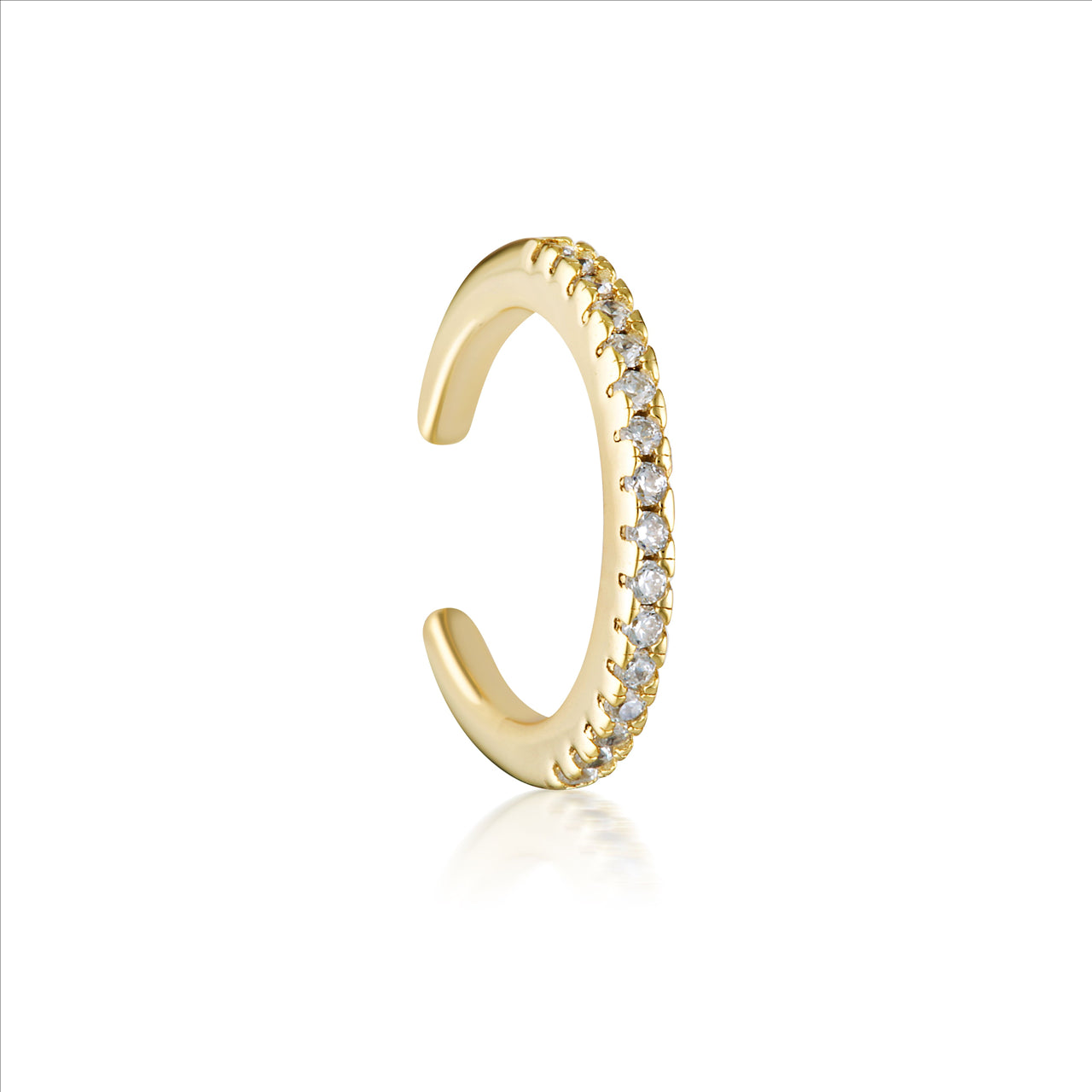 Georgini Gold Plated Thin Cubic Zirconia Earcuff