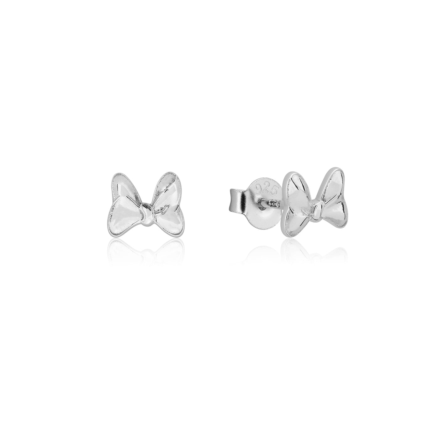 Disney Couture Sterling Silver White Gold Plated Minnie Bow Studs