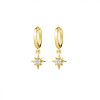 Gold Plated Cubic Zirconias Star Huggies