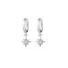 Sterling Silver Cubic Zirconia Star Huggies