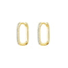 Gold Plated Cubic Zirconia Huggies