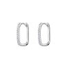 Sterling Silver Cubic Zirconia Huggies