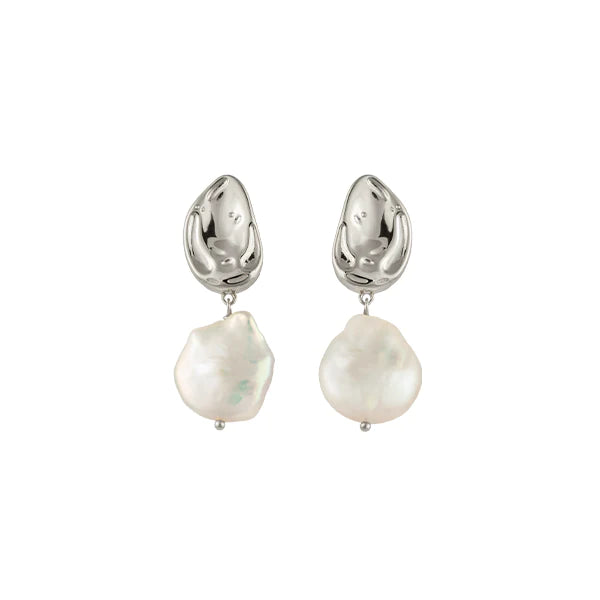 Bianc Sterling Silver Gold Plated Atlantic Pearl Earrings