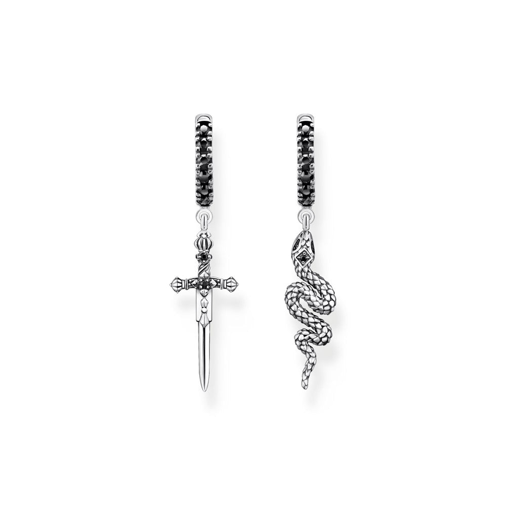 Thomas Sabo Rebel Snake & Sword Mismatch Earrings
