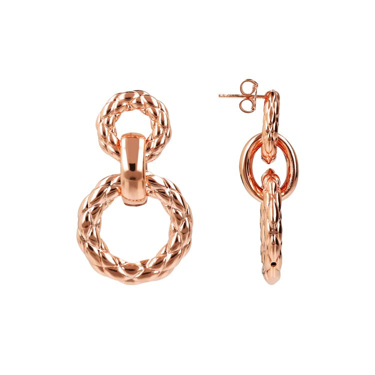 Bronzallure Gold Plated Circle Stud Earrings