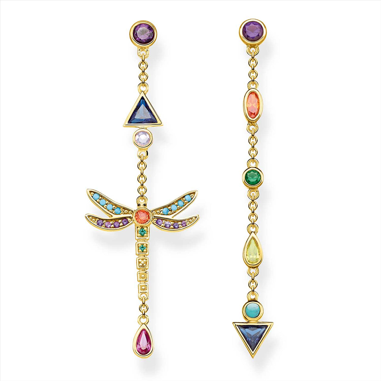 Thomas Sabo Gold Plated Mismatch Earrings