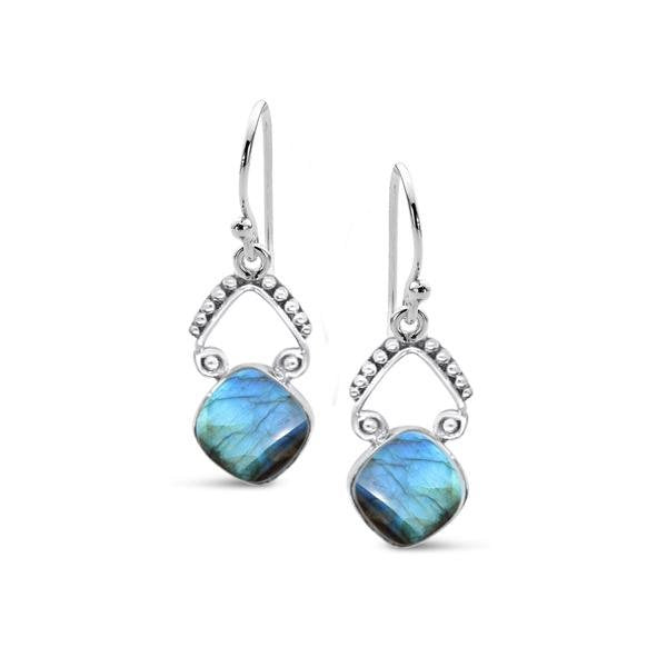 Sterling Silver Labradorite Hook Earrings