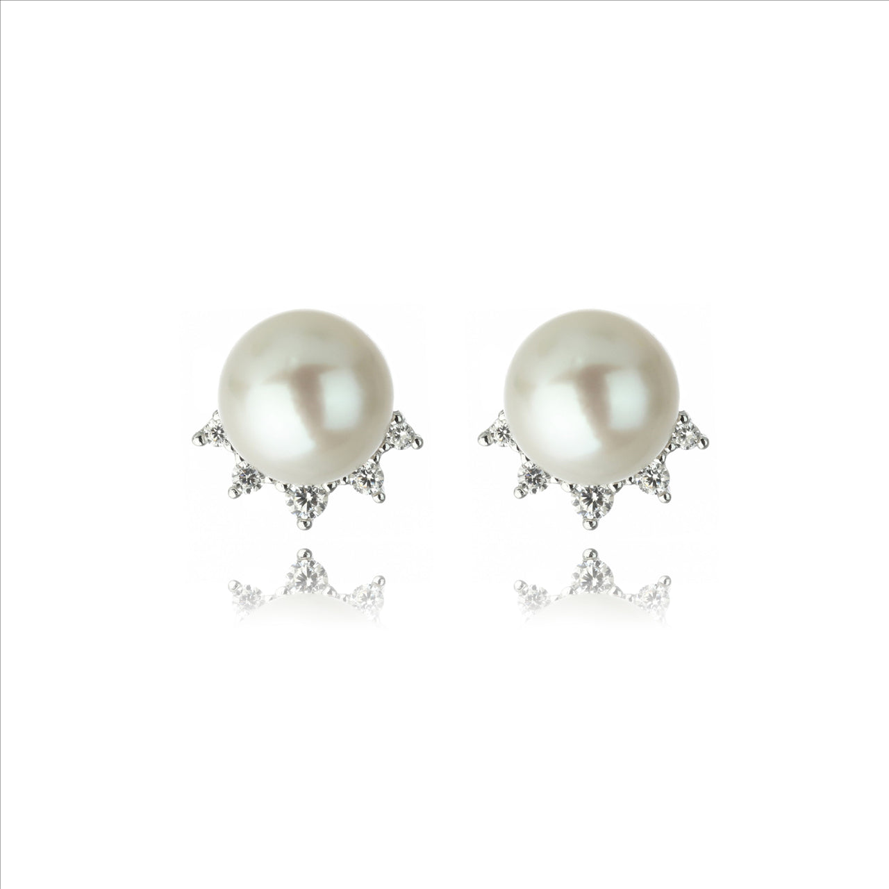 Georgini Oceans Coogee Fresh Water Pearl Silver Earrings