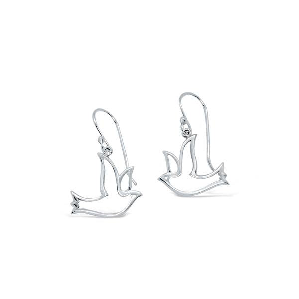 Sterling Silver Dove Earrings