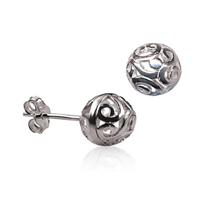 Ss 8Mm Filigree Ball Studs Xmas23 1313