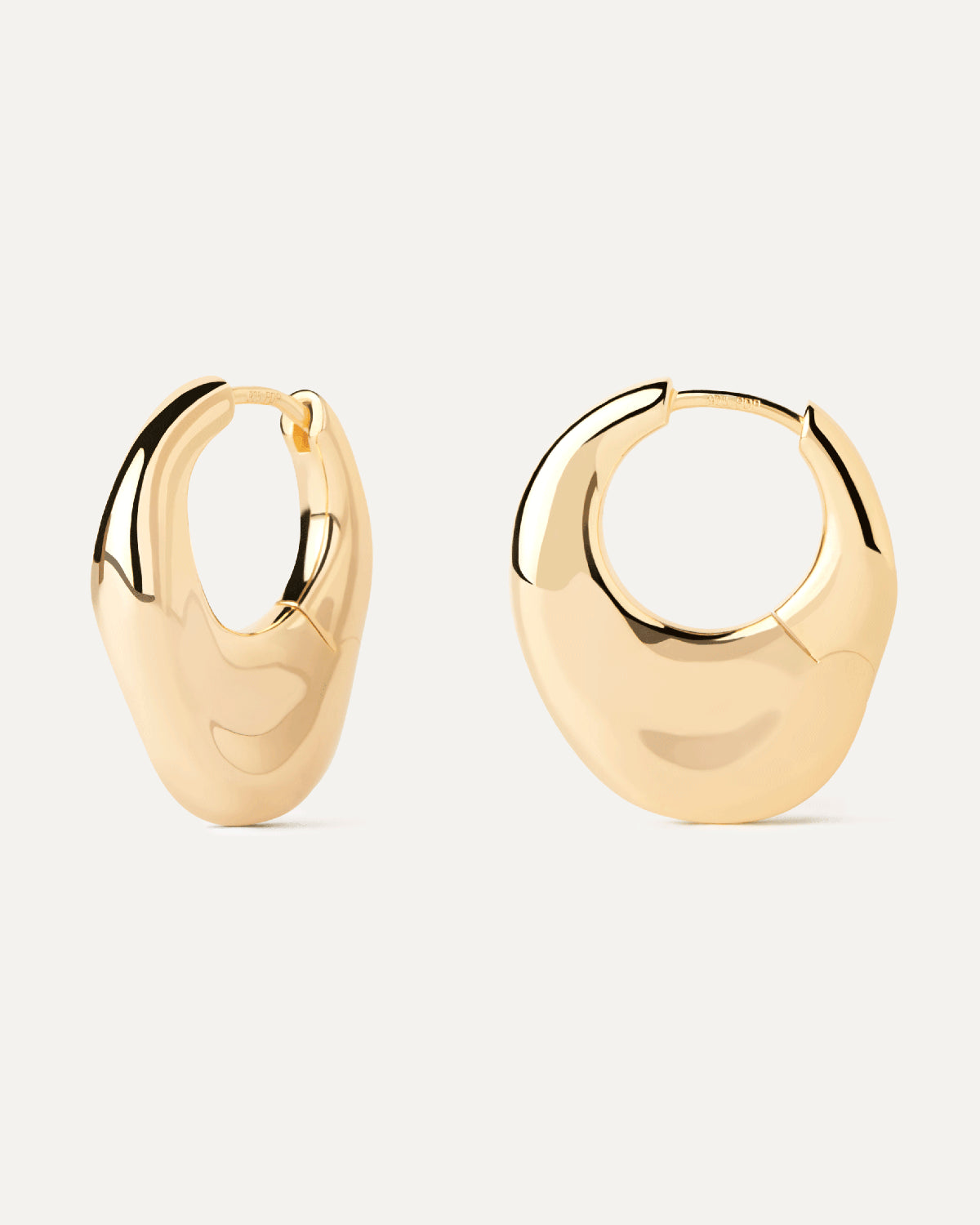 Pdpaola Volcano Hoop Earrings 18Ct Yg Plated