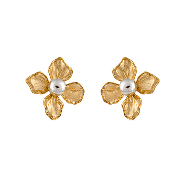 Zahar Jane-18Ct Yg Rodium Plated Stainless Steel Earrings