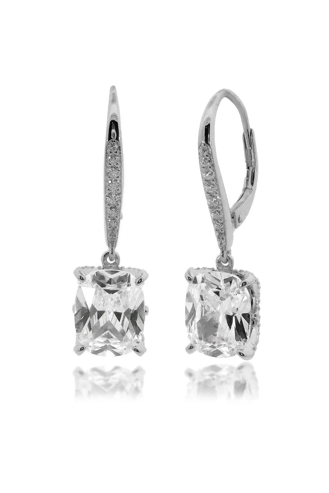 Sydney Soiree Elanie Cushion Cut Drop Earrings Wgp