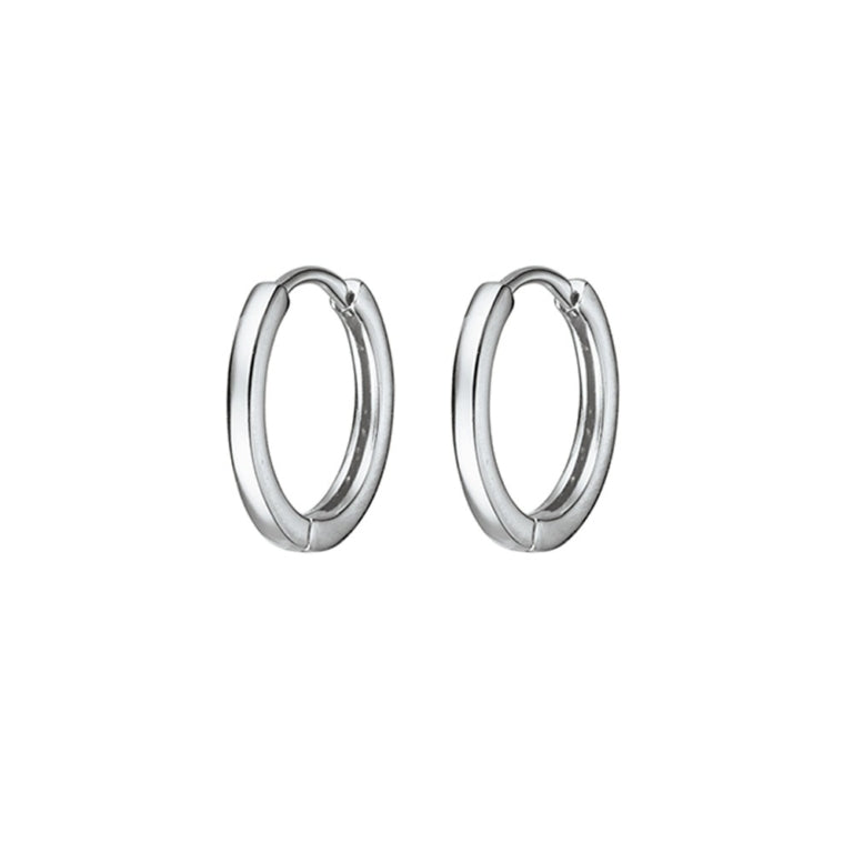 Silver Huggie Earrings 8Mm