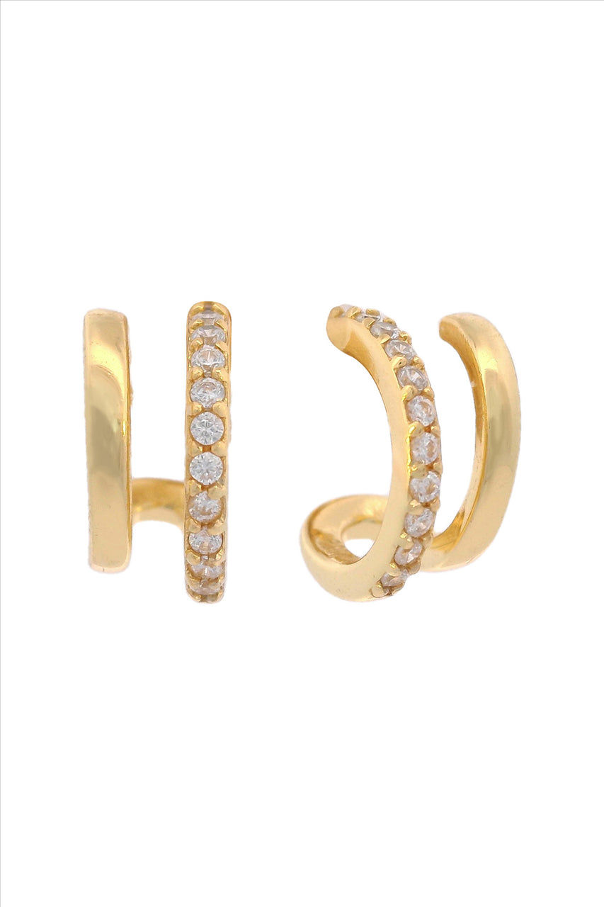 Georgini Midnight Velvet Ratri Double Earring Silver