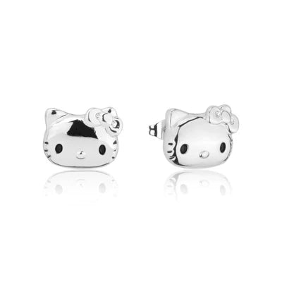 White Gold Plated Hello Kitty Studs