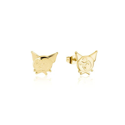 Sterling Silver Yellow Gold Plated 925 Kuromi Stud