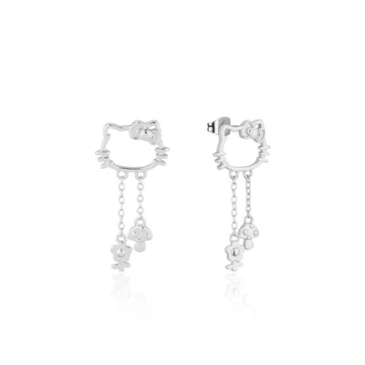 Sterling Silver 925 Hello Kitty Outline Earring