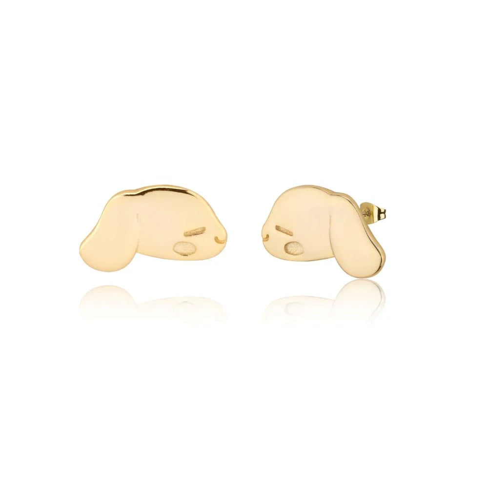 STERLING SILVER 925 Yellow gold plated Sanrio Cinnamoroll Stud