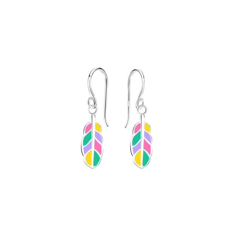 Sterling Silver Children's Feather Earrings