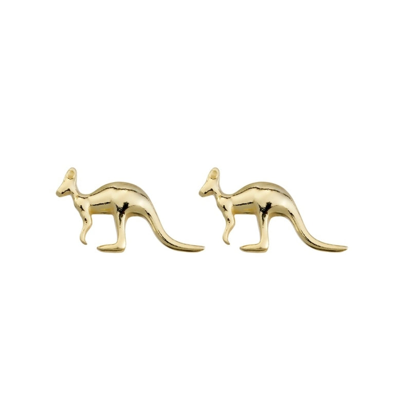 Sterling Silver Gold Plated Kangaroo Studs
