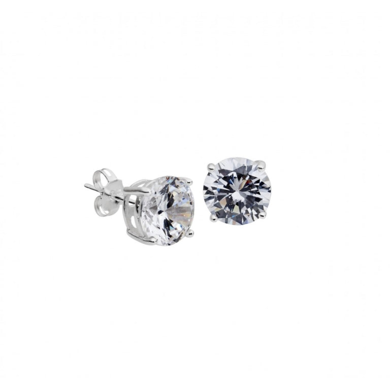 Sterling Silver Claw Set Round Studs6mm