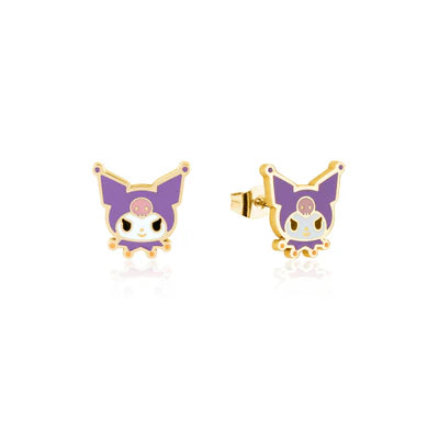 Disney Couture Yellow gold plated Kuromi Head Studs