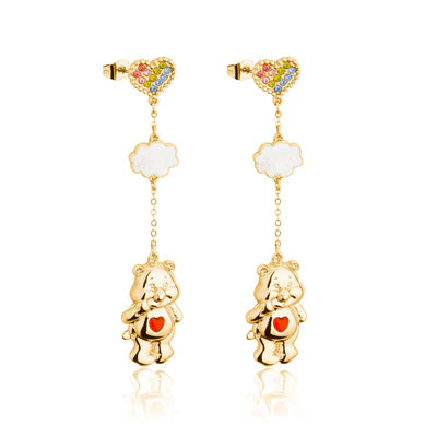 Disney Couture Yellow gold plated Tenderheart Cloud Drop Earrings