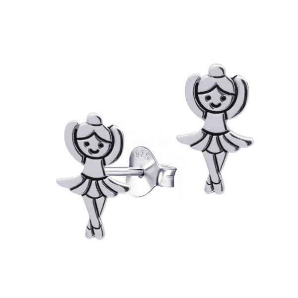 Sterling Silver Ballerina Studs