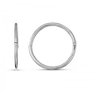 Sterling Silver 8Mm Sleepers ,Rhodium Plated