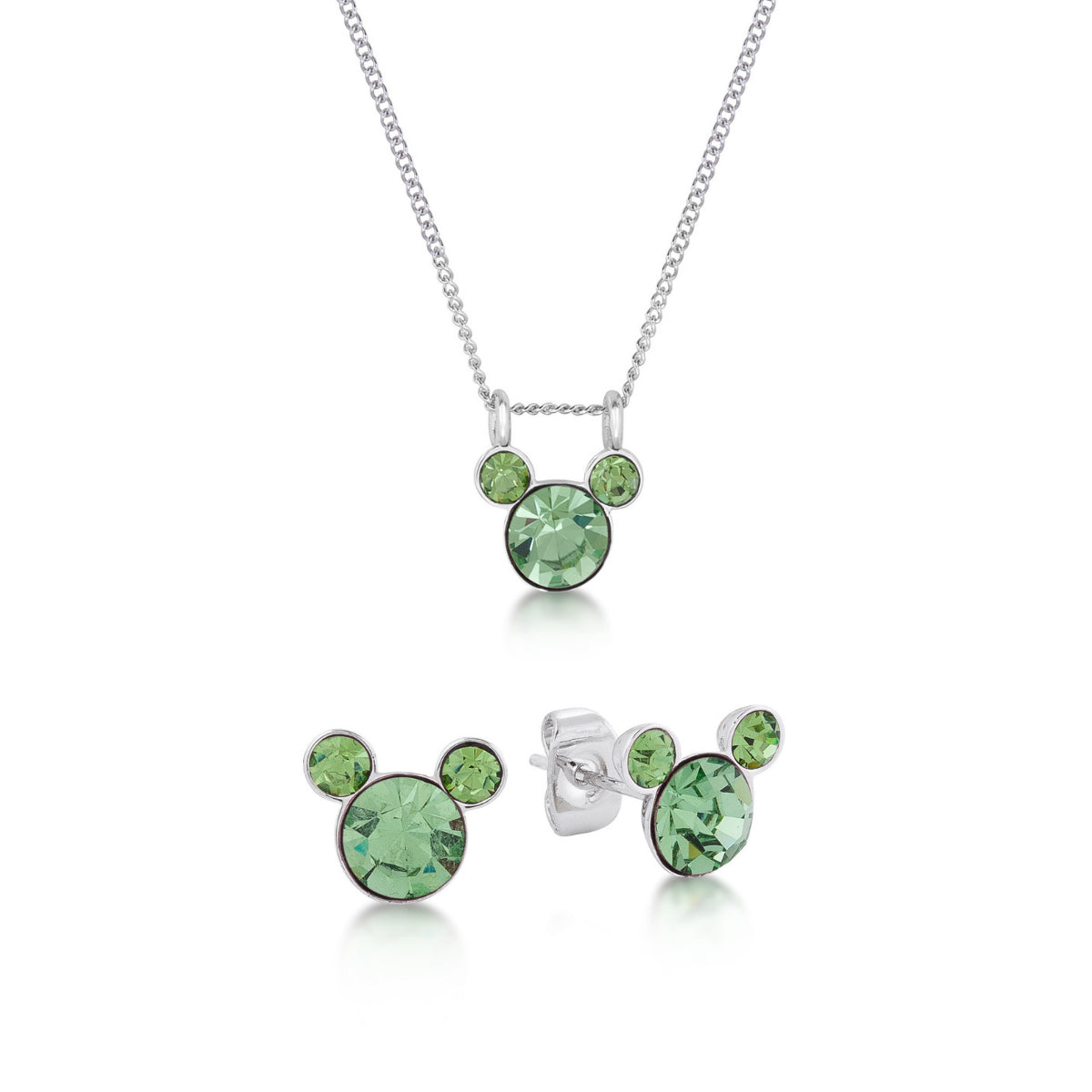 Mickey October Birthstone Necklace