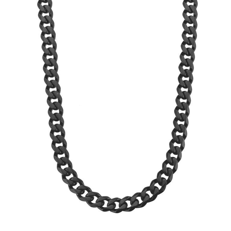 Blaze Mens Stainless Steel 8mm Cuban Link Chain 55cm