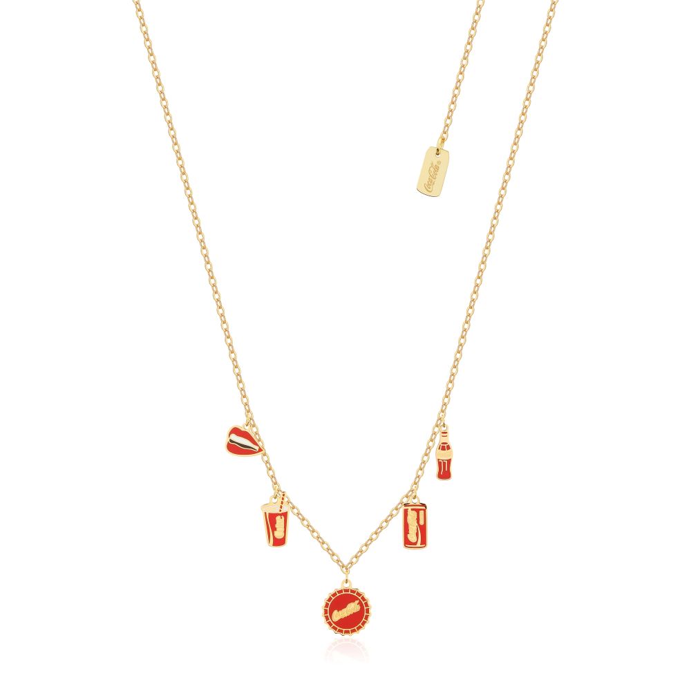Couture Kindom Yellow Gold Plated Coke Charm Necklace