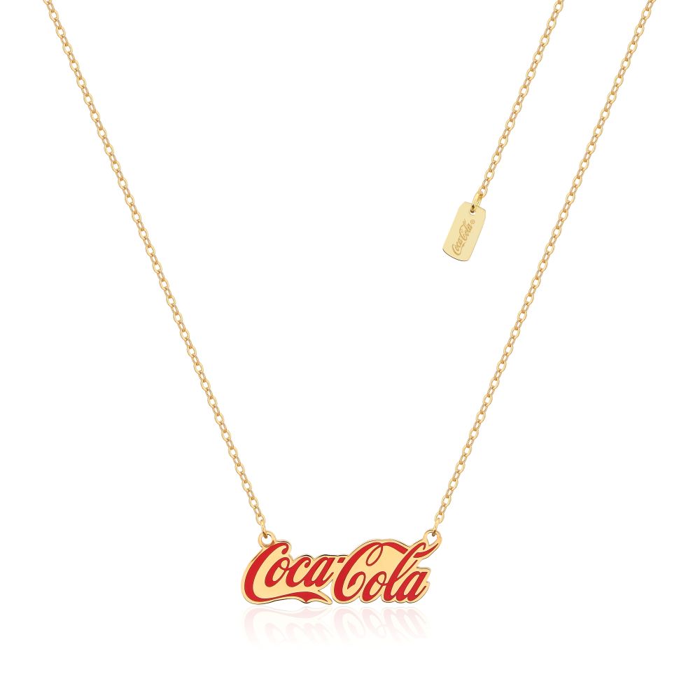 Couture Kindom Yellow Gold Plated Coca Cola Necklace
