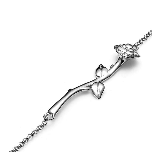 Stolen Girlfriend Silver Rose Bar Necklace