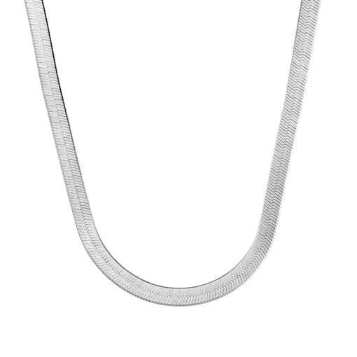 Sterling Silver Herribone Flat Omega Chain