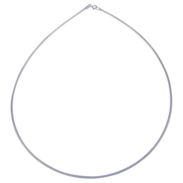 Sterling Silver 2Mm Omega Chain 45Cm